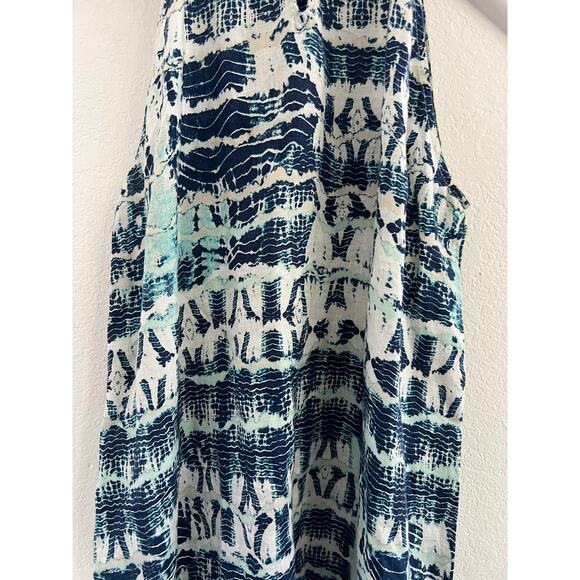 Nicole Miller 100% Linen Tank Dress Womens Medium Boho Coastal Beach Resort - Picture 10 of 15